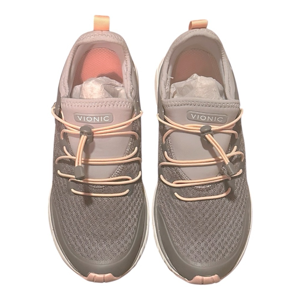 Vionic London Women’s Sneakers - Size 6.5M - Charcoal/Pink